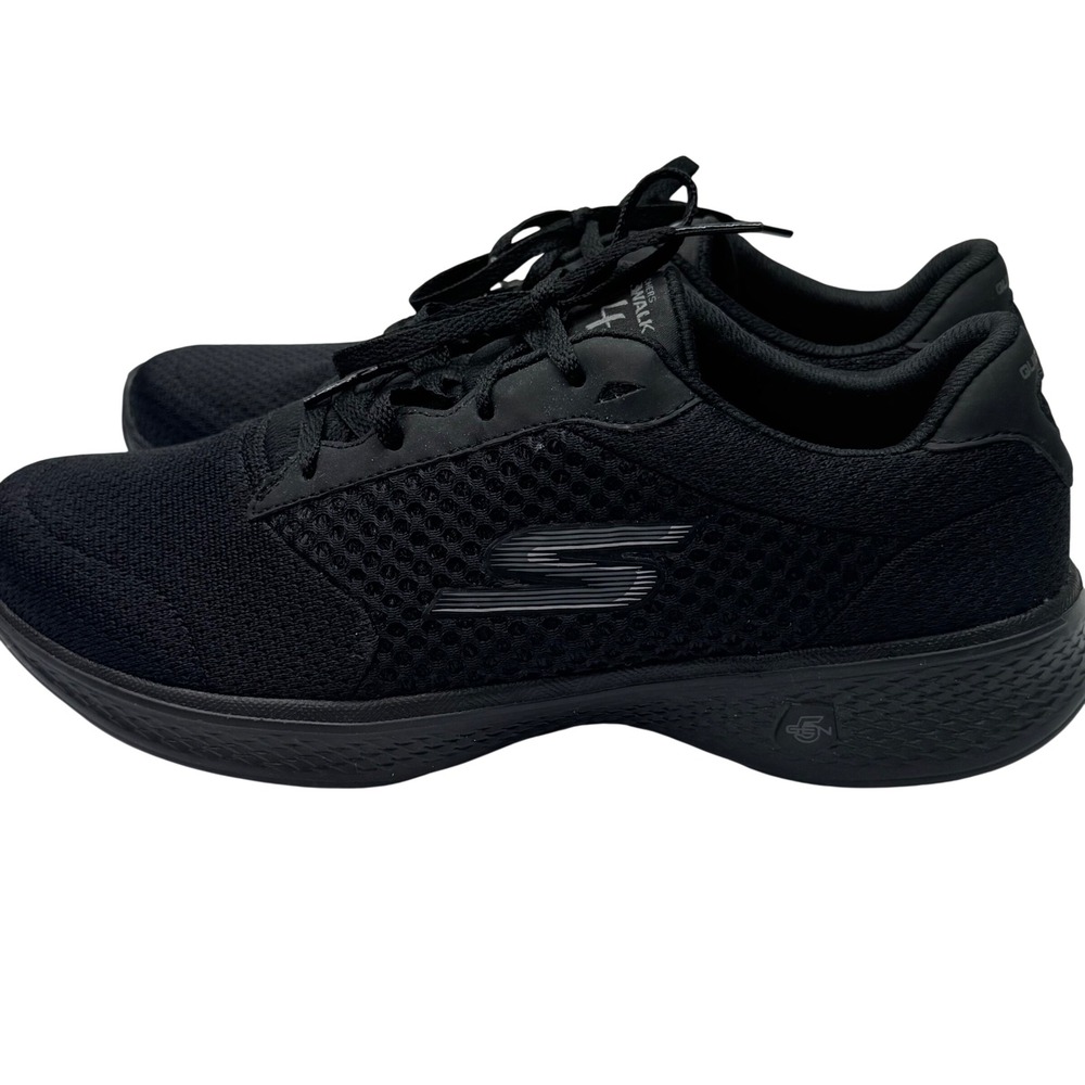 Skechers GoWalk 4 Walking Shoes Womens 9 Black 14146 Mesh Goga Max Athleisure